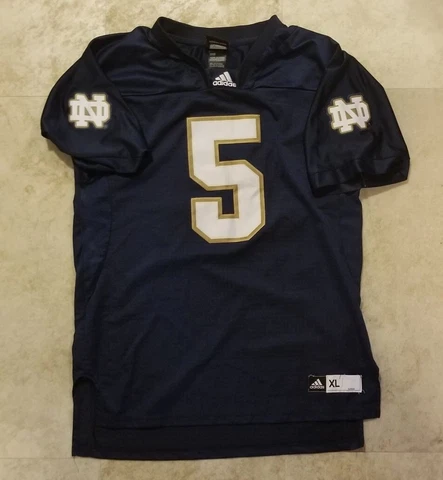 Notre Dame Football Jersey Adidas  #5 Youth XL (18-20) NCAA sewn numbers patches Cover