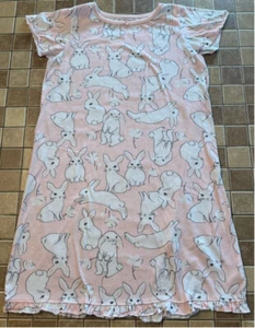 Girls Carter's Nightgown Size 8-10 Pink Bunny Print - Picture 1 of 4