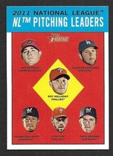 2012 Topps Heritage #7 Clayton Kershaw / Roy Halladay HOF / Cliff Lee LL Dodgers