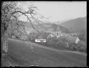 Neuwiller, Alsace, Plaque verre photo, négatif ancien noir & blanc 9x12 cm - Photo 1 sur 2