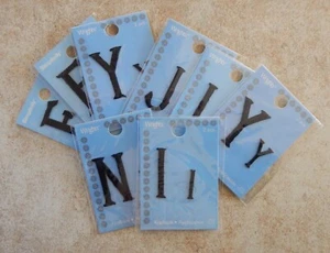 New Simplicity/Wrights Letter Patches/Appliques Black You Choose! - Picture 1 of 11