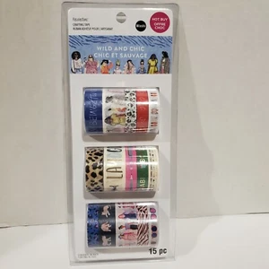 Recollections Wild and Chic Washi Foil Tape Crafts Planners Journaling 15 Pc NEW - Picture 1 of 8