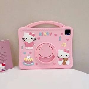 For iPad 9.7" 10.9 Pro 11" 10.2" Kitty Pop Case Silicone Stand Cover Replacement - Picture 1 of 6