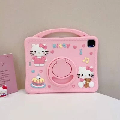 For iPad 9.7" 10.9 Pro 11" 10.2" Kitty Pop Case Silicone Stand Cover Replacement - Image 1 of 4