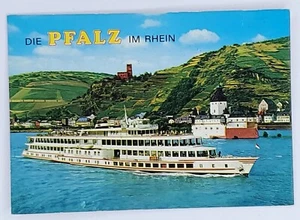 Postcard Die Pfalz im Rhein Boat Tour Bei Kaub und Burg Gutenfels Germany A4 - Picture 1 of 6