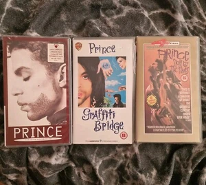 PRINCE~3 X VHS VIDEO GRAFFITI BRIDGE, SIGN OF THE TIMES, HITS COLLECTION VHS - Picture 1 of 2