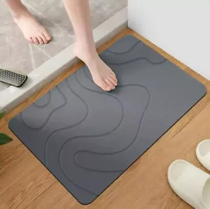 Diatomite Stone Bath Mat - Quick-Drying - Non-Slip - Eco-Friendly -Bathroom Fast - Picture 1 of 6