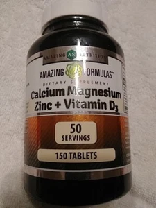 Amazing Formulas, Calcium Magnesium Zinc + Vitamin D3, 150 Tablets Exp 2/27 - Picture 1 of 3