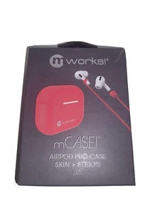 Mworks! Red Case Airpod Pro Case Skin & Straps - Bild 1 von 4