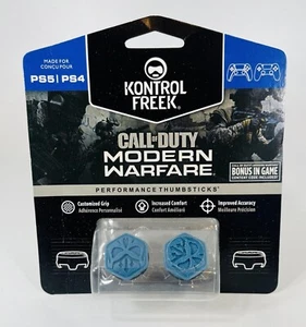 COD Modern Warfare Kontrol Freek Thumbsticks PS4/PS5 2 MidRise Convex Blue/Black - Picture 1 of 1