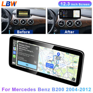 For Mercedes Benz B200 2004-12 12.3'' Android Car GPS Navi Screen Carplay 2G+32G