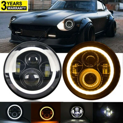 PAIR Sealed Beam 7Inch LED Headlights Fit Datsun 240Z 260Z 280Z 280ZX 1970-1978 - Image 1 of 4