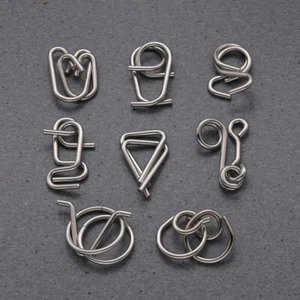 2 Sets Ring Toys Child Puzzle Game Brain Buckle Intelligence Puzzles - Picture 1 of 11