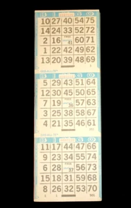BINGO PAPER Cards sheets 3 on 3 Blue Border DAB ALL 75 - 50 pack - Picture 1 of 3