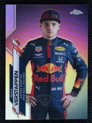 2020 Topps Chrome Formula 1 F1 Racers Refractor Max Verstappen #6 Rookie RC - Image 1 of 3