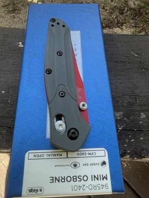Benchmade 945RD-2401 Mini Osborne Red Blade Shot Show 2024 Exclusive - Image 1 of 4
