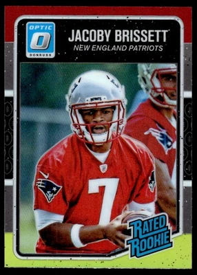 2016 Donruss OpticRed Yellow Jacoby Brissett Rookie New England Patriots #170 - Image 1 of 2