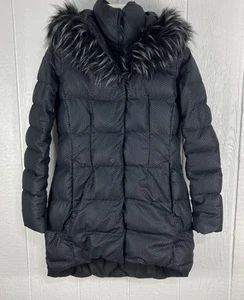 North Face Hey Mama 550 Down Parkina Jacket Faux Fur Hooded Black Womens Medium - Picture 1 of 16