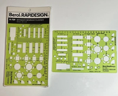 Planificador de banquetes/seminarios Berol Rapidesign R-709 - escala 1/8" Foto 1 de 4