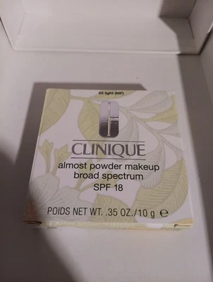 New in Box! Clinique Almost  Powder  Makeup SPF 18 ~ 03 Light ( MF) /3.5oz Nib  - Image 1 of 4