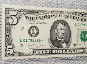 *Star* 1988 A $5 Federal Reserve STAR Note San Francisco, CA Nice UNC Star Note - Picture 1 of 6
