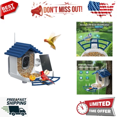 Alimentador inteligente para pájaros Bird Buddy con cámara techo solar alimentado por energía solar - Nuevo Foto 1 de 4