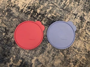 Vintage Tupperware Ersatzdeckel #2517 hellblau oder hellrosa ~ sehr selten! - Bild 1 von 3