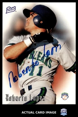 1996 Best #NNO ROBERTO LOPEZ New Orleans Zephyrs AUTO NM - Image 1 of 4