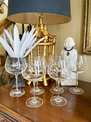 Waterford Marquis Vintage Joy Cheers Holidays Festive Etched Balloon Wine Glass