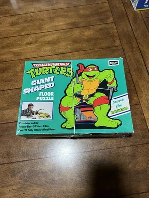1990 Teenage Mutant Ninja Turtles Raphael Giant Floor Puzzle 20pc Roseart TMNT - Image 1 of 4