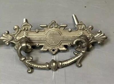 Antique Drawer Cabinet Pull and Backplate Victorian Royal Style Hardware - Image 1 of 4
