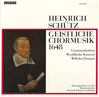 SCHUTZ Geistliche Chormusik 1648 EHMANN Westfalische Kantorei CANTATE 660503 3LP - Image 1 of 3