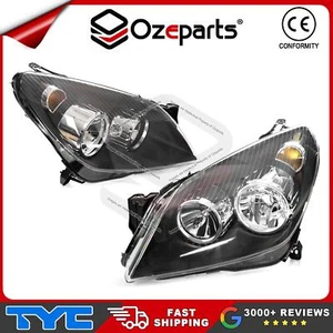 TYC Pair LH+RH Head Light Lamp (Black) For Holden Astra AH 2004-2010 - Picture 1 of 4
