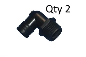 2er-Pack 1"" PVC 90 Grad Einsatz x MIP MPT Ellbogen 1"" Schlauch Widerhaken x 1"" M - Bild 1 von 1