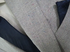 Paul Stuart Prince of Wales check silk wool blend adjustable waist suit 42 R - Picture 1 of 20