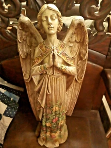 Angel Garden Statue Outdoor Yard Decor Standing Praying Figurine 24 Inch NEW - Picture 1 of 13