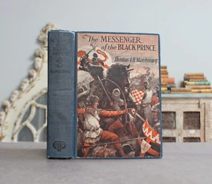 Rare Antique Old Book Medieval Tale 1928 Illustrated Black Prince Knights Battle - Imagen 1 de 23