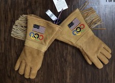 2018 Ralph Lauren Team USA Olympic Opening Ceremony Suede Gloves M/L LIMITED NWT