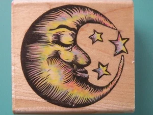 Sello de goma Sleepy Moon RUBBER STAMPEDE - Imagen 1 de 2