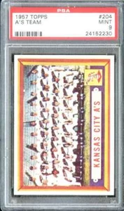 1957 TOPPS #204 SQUADRA DI ATLETICA PSA 9 ATLETICA - Foto 1 di 2