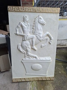 Relief Wandrelief Bild Säule Wand Pferd Sehr Groß Römer Wandbild 3D Handarbeit 1 - Picture 1 of 8