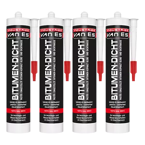 Bitumen Dichtmasse 4 x 310 ml schwarzer haftstarker Dachdichtstoff Bitumenkleber - Bild 1 von 3