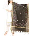 Women's Art Silk Dupatta Lace Embroidery Traditional Ethnic Wear Stol Warp Scarf