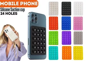 Silicone Adhesive Sticky Suction Pad For Mobile Phone Suction Cup Glass Desktop - Picture 1 of 18