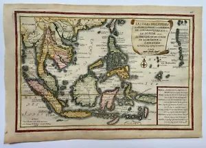 PHILIPPINES INDONESIA MALAYSIA 1705 NICOLAS DE FER ANTIQUE MAP 18TH CENTURY - Picture 1 of 9