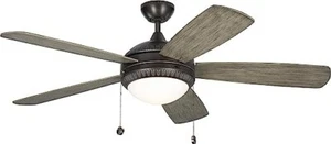 Monte Carlo - Discus Ornate 52 in. LED Indoor Aged Pewter Ceiling Fan - Picture 1 of 5