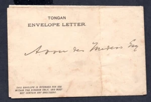 Tonga - 1890er Jahre QV Tongan Brief für den lokalen Gebrauch - gebraucht - Bild 1 von 2