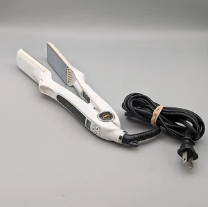 Croc Turbo Ion Classic Titanium Flat Iron 1.5" Hair Straightener TURBO-D5 White - Picture 1 of 8