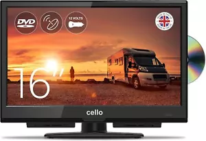 Cello 12 Volt 16 inch TV Made in UK (2024) with Built in DVD Player, Freeview P - Picture 1 of 6