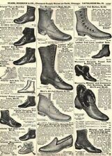 Misses Childs Fancy Kid Lace Shoe Sears Roebuck Vintage Advertisement Catalog Pg